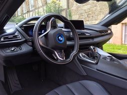 inside the sports car