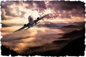 photo of plane in a flight