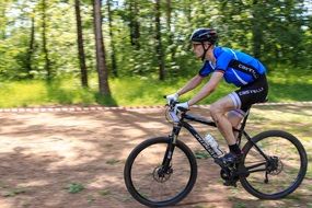 cyclist on a country road