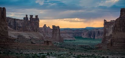 courthouse towers in the national park