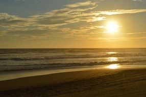 sunset seashore landscapes