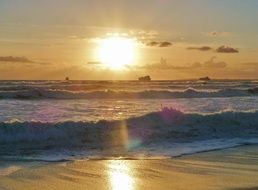 beautiful and delightful ocean sunset