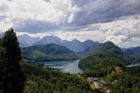 landscape of hohenschwangau castle