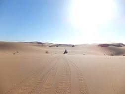 landscape of dry sand desert in Namibia