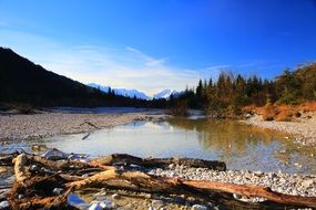 River mountain forest landscape