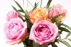 clipart of bouquet of five roses
