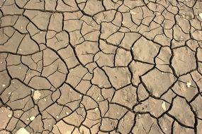 ground cracked dry desert nature