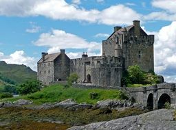 Landscape with Eilean Donan Castle in Scotland