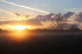 dutch landscape with clouds