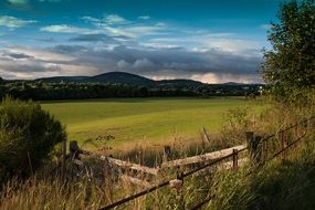 fenced pasture