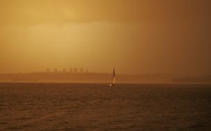 landscape of sunset over the sea
