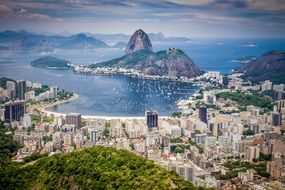 aerial view of Rio de Janeiro in the Brazil