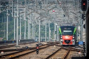 Train coming railway line