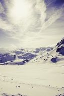 Panorama of the mountain range in Tirol, Austria