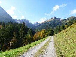 mountain trail in the Alps, Austria