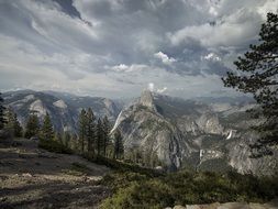 Landscape view of Yosemite national park