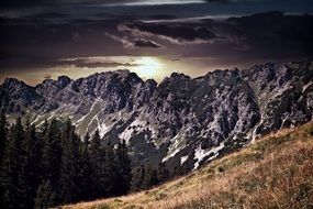 landscape of Picturesque alpine mountains in Austria