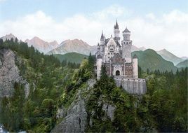 distant view of neuschwanstein castle