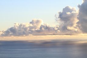 clouds in sunset colors