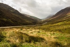 landscape of the valley in Scotland