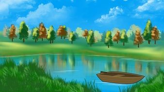 digital artwork of summer in nature
