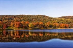 squantz lake connecticut landscape Reflection in water