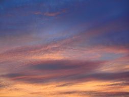 evening sky with golden clouds