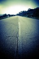 asphalt of country road