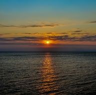 Scenic view of the sunset over the ocean