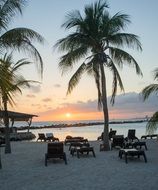 sunset on Caribbean sea