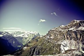 sunny weather over the Alps