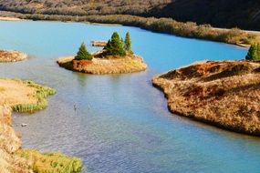small island in Zeinis lake