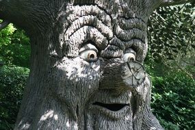 fairy tree with face in Efteling, fantasy-themed amusement park, Netherlands, Kaatsheuvel