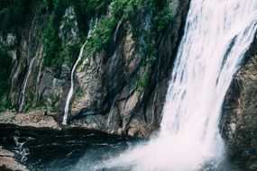 waterfalls from the cliff