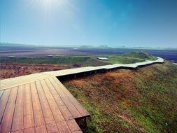 wooden path on the hill