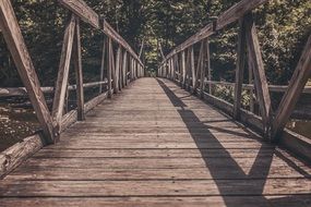 wooden pedestrian bridge