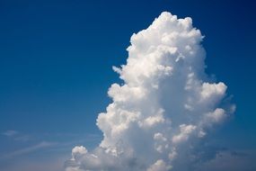 big white cloud in the tropical sky