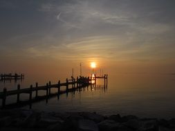 berth at sunset