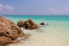 sunny beach island peaceful landscape