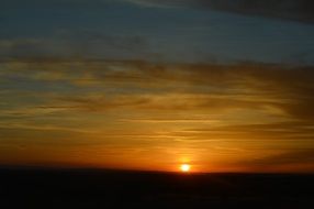 beautiful peaceful orange sunset