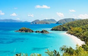 panoramic view of the tropical beach