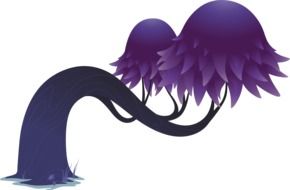 purple mushrooms as a graphic image