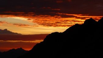 Beautiful sunrise and mountains