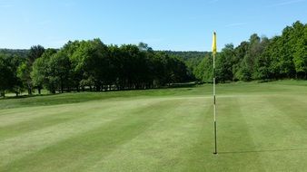 Beautiful landscape with the golf course