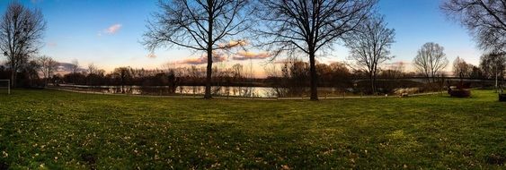 kassel lake tree autumn panorama