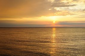 calm sea at sunset