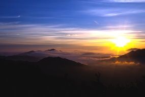 sunrise in mountains