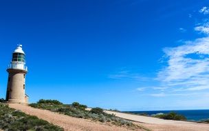 lonely lighthouse on the coast of australia