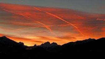 golden sunrise over the mountains