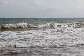 waves of the Mediterranean at high tide